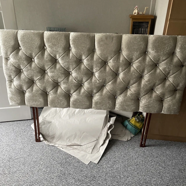 CRUSHED VELVET HEADBOARD 5ft Bed £14.00 PicClick UK