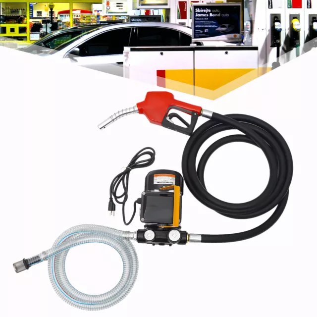 110V AC 16GPM Diesel Oil Fuel Transfer Pump Kit Electric Self-Priming + Nozzle
