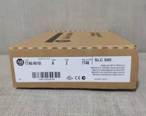 New Factory Sealed AB 1746-NI16I SER A SLC 500 16 Point Analog Input Module