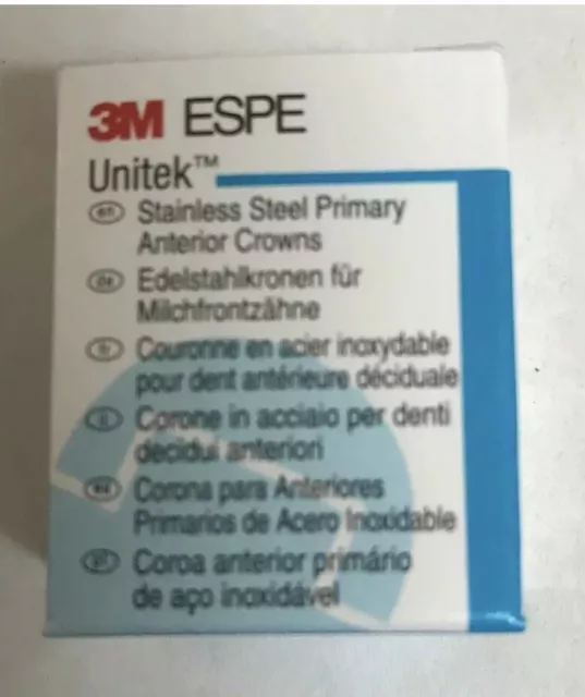 3M ESPE 907016 Unitek Steel Primary Anterior Crowns #6 Upper Right Central 5/Pk