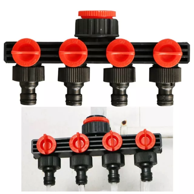 Connecteur de robinet robuste 4 voies pour une connexion facile à différentes