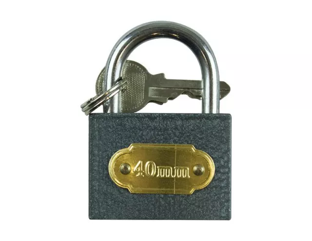 Padlock 40mm Heavy Duty Iron Outdoor Shed Safety Security Shackle Lock 2 Key