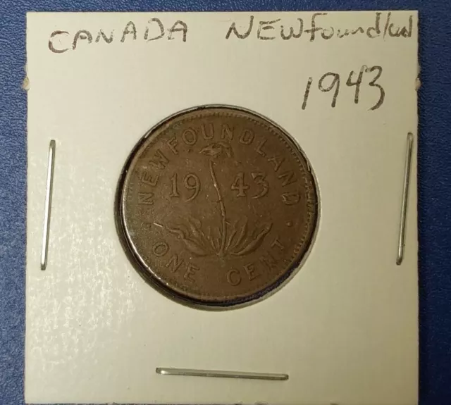 1943 C Newfoundland Canada 1 Cent - George VI - KM# 18