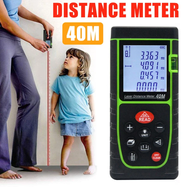 40m Handheld Digital Laser Distance Meter Range Finder Measure Diastimeter A