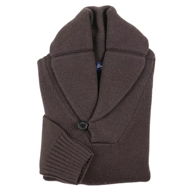 Drumohr Merino Wool Pullover Sweater with Shawl Collar Slim S (Eu 48) NWT $598 2