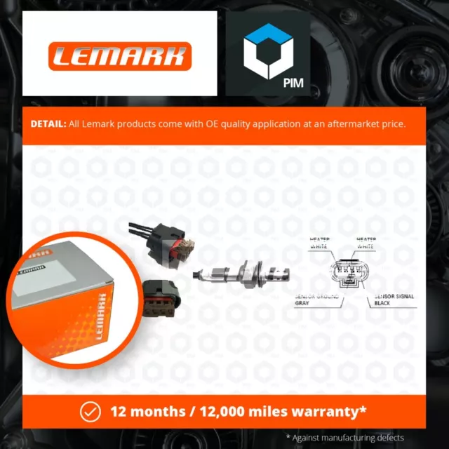 Lambda Sensor fits FORD FOCUS Mk4 1.0 Post Cat 2018 on Oxygen Lemark 2492696 New