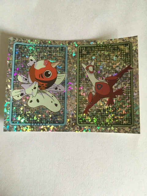 Sticker Pokemon Holo Foil N°380 Latias N°119 Seaking Merlin Topps Serie 2005