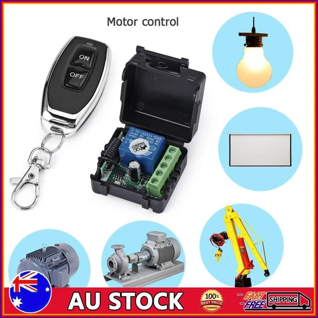 DC12V Relay 1CH Wireless RF Garage Door Remote Control Switch Transmitter 433MHz