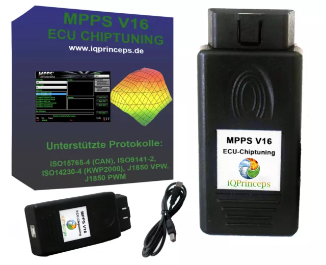 MPPS SMPS V16 adatto per BMW VW AUDI SEAT OPEL MB auto ECU strumento tuning flash