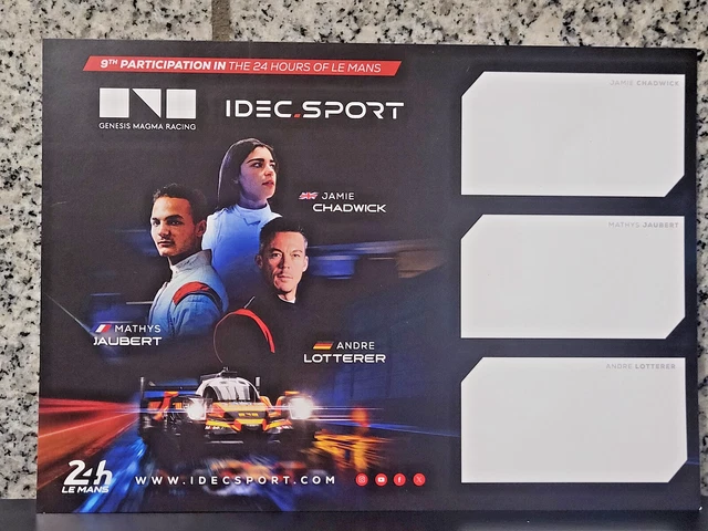 CARTE CARD DEDICACEE 24 Heures Du Mans 2025 Porsche 963 #6 Le Mans 24H