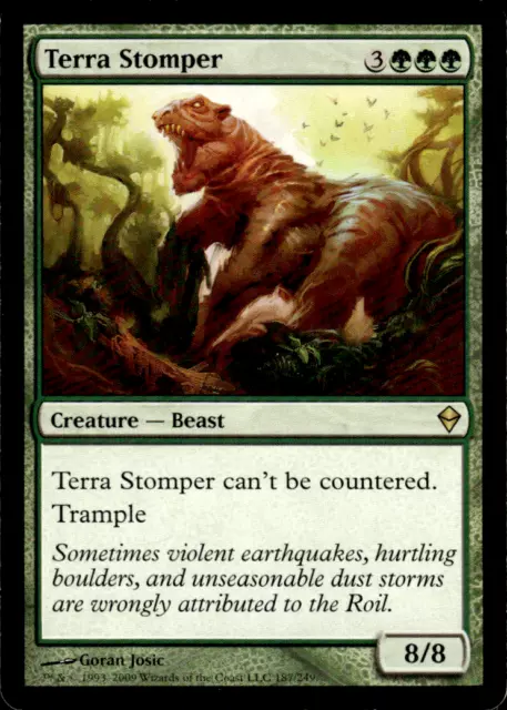 Terra Stomper 1x FOIL ZEN MTG Zendikar Rare MINT green
