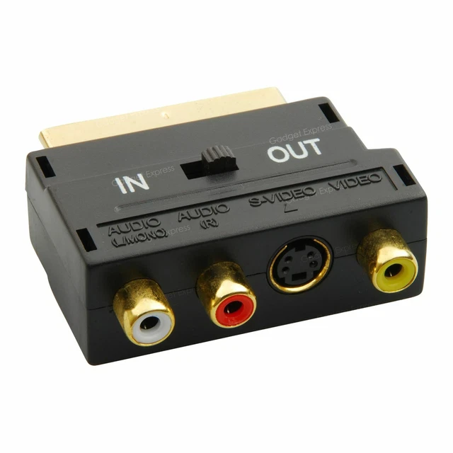 15cm S-VHS 4 Pin S-Vidéo à Composite RCA Adaptateur Plaqué Or Mini Din 4 Broches Couremplaçant Extension Connecteur pour TV,CCTV ou DVR  44