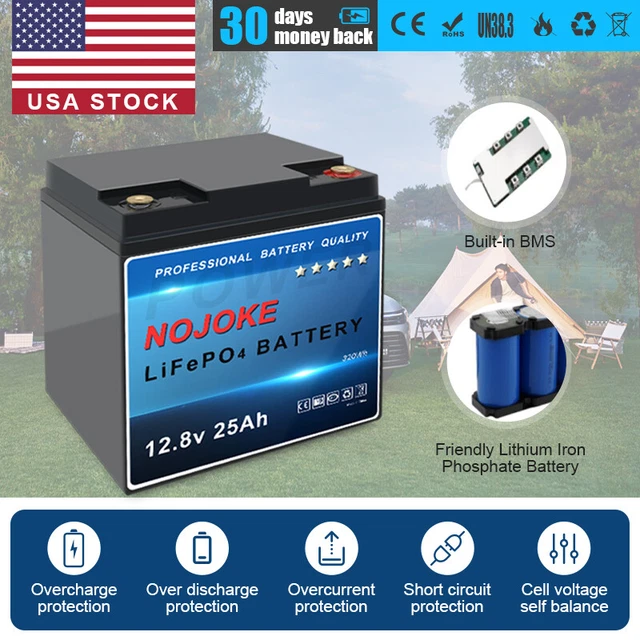 12V 25Ah LiFePO4 Lithium Battery Off Grid boat Solar Marine RV Rechargeable BMS 12V 25Ah LiFePO4 Lithium Battery Off Grid boat Solar Marine RV Rechargeable BMS