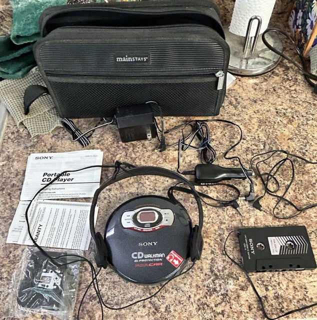 SONY D-MJ95 PORTABLE CAR CD PLAYER WALKMAN, LIKE NEW, TESTED
