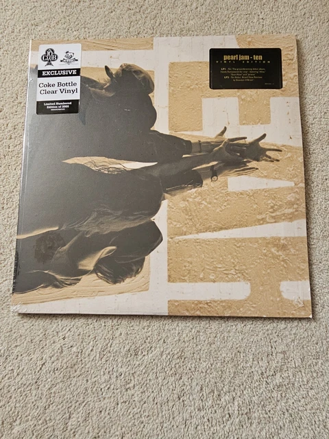 PEARL JAM TEN Vinyl. Exclusive Limited Edition Coke Bottle Clear Vinyl