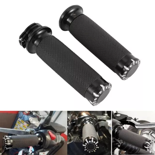 1" Handle Bar Hand Grips For Harley Touring Electra Glide Ultra Classic FLHTC