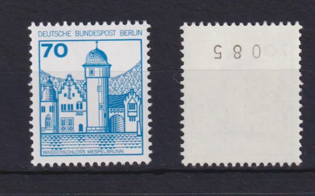 Berlin 538 RM mit ungerader Nr. Burgen+Schlösser 70 Pf postfrisch