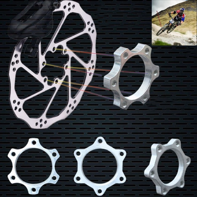 CYCLING BIKE FLANGE Adapter 6 Bolt Threaded Hubs Disk Disc Brake Rotor