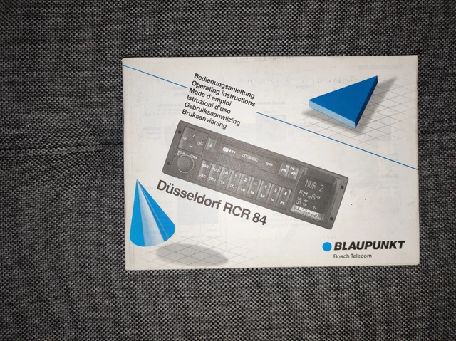 Blaupunkt Düsseldorf RCR84 Radio Beschreibung Bedienungsanleitung Autoradio