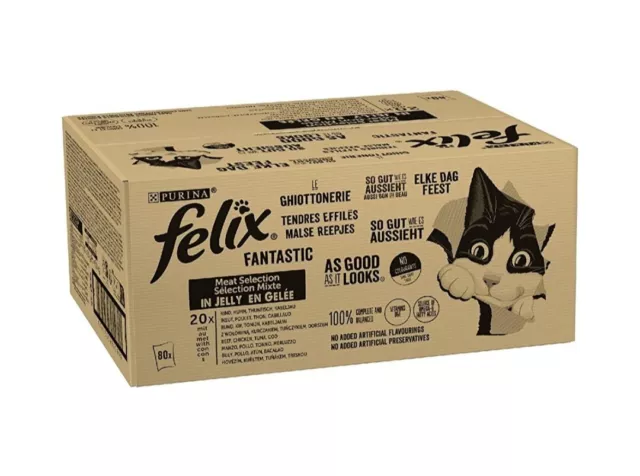 Purina Felix Le Ghiottonerie Cibo Umido per Gatti 80 x 85g