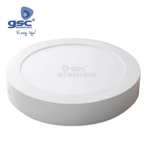 DOWNLIGHT SUPERFICIE PLANO LED 18W Luz Blanca 4200-6000k, BLANCO Foco Redondo