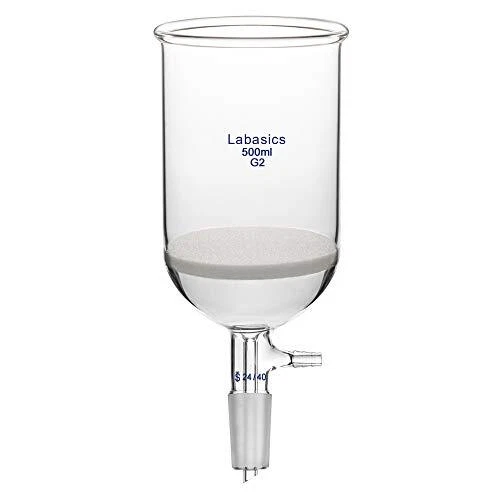 Labasics Borosilicate Glass Buchner Filtering Funnel 500ml with Medium Frit G...