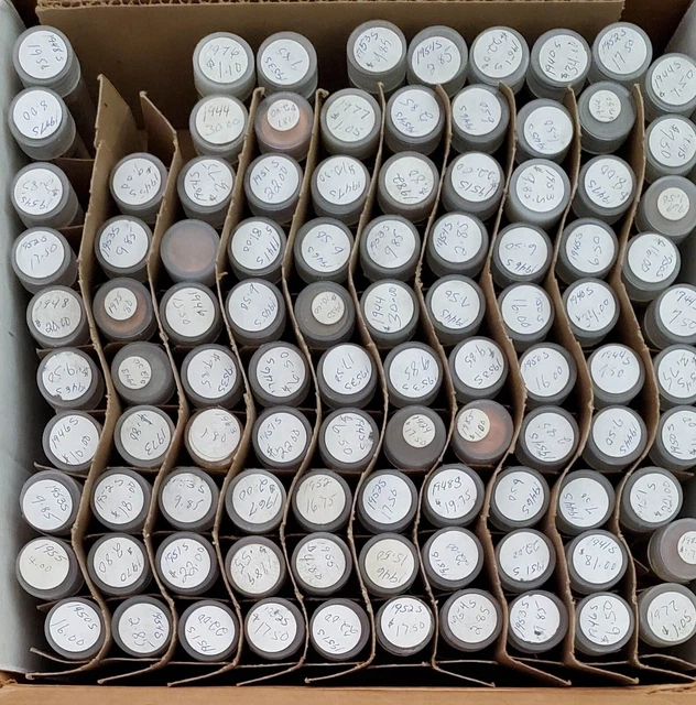 4,900 Rolled / Labeled Lincoln Wheat Penny Cent Lot ~ 4,900 Coins~98 Rolls