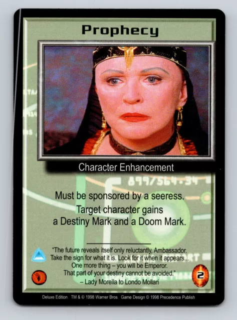 1998 Deluxe Edition Babylon 5 CCG Prophecy Fixed Card TCG JMS Scifi Shadows