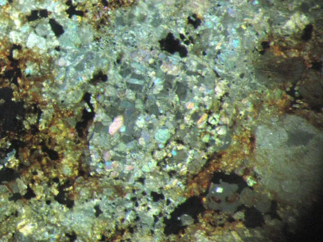 NWA meteorite thin section unclassified chondrule rich one per bid small 3