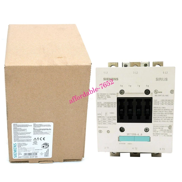 New SIEMENS 3RT1056-6AF36 3RT10566AF36 Contactor 3 Pole DHL  or FedEx