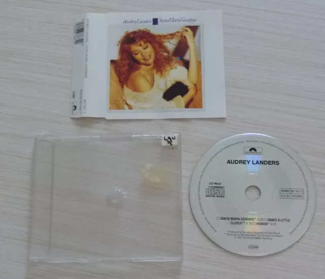 Rare Cd Maxi Single Audrey Landers Santa Mari Goodbye 4 Titres 1991