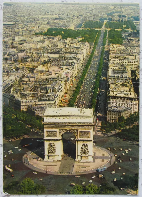 1977 Paris France L'Arc de Triomphe Postcard