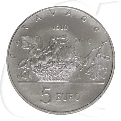 San Marino 5 €-Gedenkmünze 2010 "CARAVAGGIO" aus KMS -Unzirkuliert-