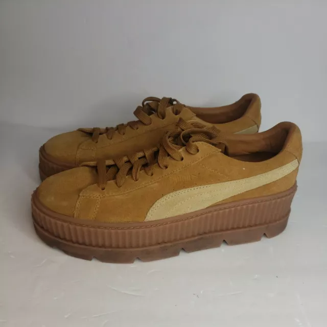 Puma Fenty Rihanna Cleated Creeper Lace Up Suede Womens Trainers 366267 02