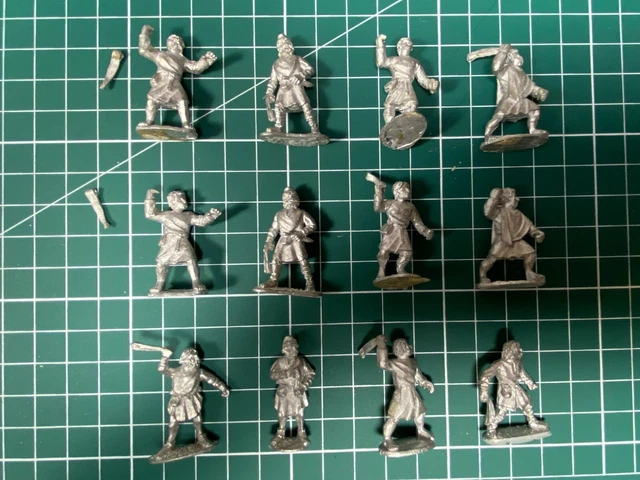 SAGA 1pt LEVY SLINGERS SAXONS VIKINGS IRISH DARK AGE 28MM METAL FIGURES 12x