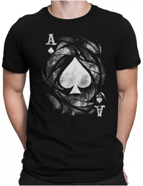 Ace Spade | Herren Fun T-Shirt S bis 4XL Pik Ass Poker Casino Wsop Karte Royale