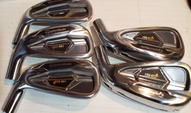 TAYLORMADE PSi CAVITY BACK 7 IRON HEADS ONLY REQUIRES SCREW ON SHAFTS 3 LH 2 RH