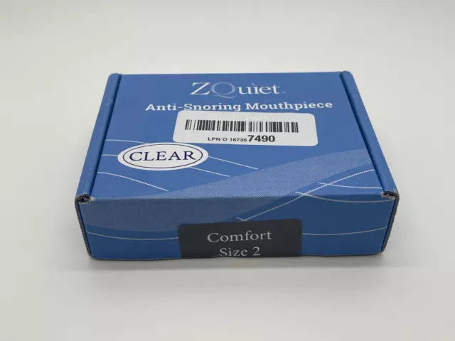 SEALED-ZQuiet Anti-Snoring Mouthpiece Clear- Comfort Size #2 Single Refill Pack