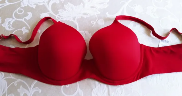 Soma Embraceable Push Up Bra, Red, size 38D