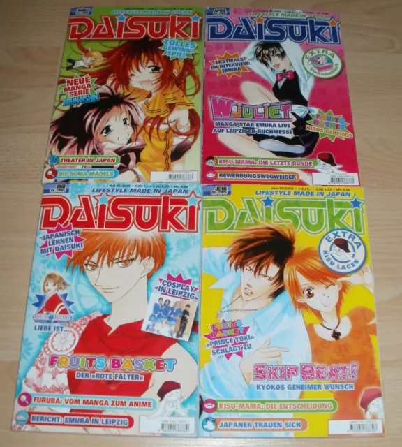 4 x Daisuki - Lifestyle Made in Japan, Jahrgang 2005, Carlsen Verlag, Sammlung