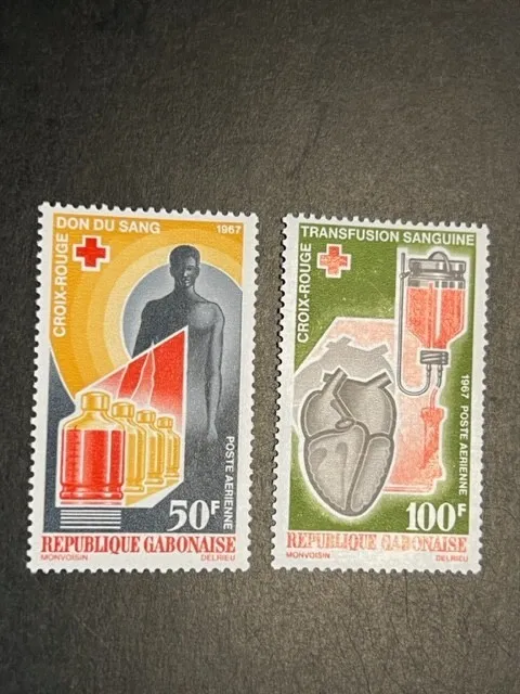 Gabon stamp C54-55 MH