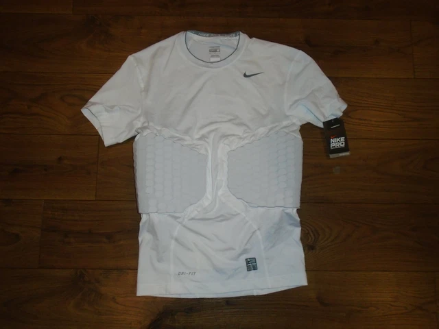 NIKE Pro Combat Deflex Padded White Basketball Compression Shirt NEW Mens  3XL