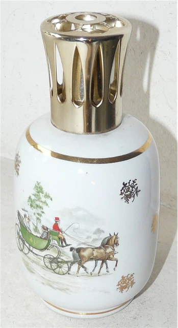 Lampe berger ancienne décor peint main - Antiquités