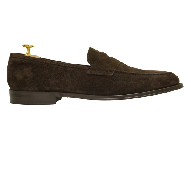 Hommes Suitsupply Marron Penny Mocassins En Mollet Daim EU42 UK8 US9 RPR199