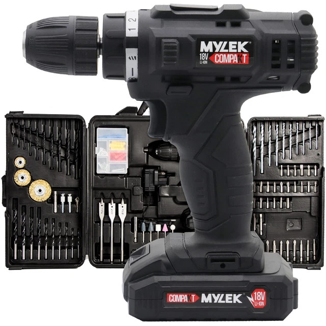 CORDLESS DRILL SET 18V Screwdriver DIY Lithium Ion New Large Accessory