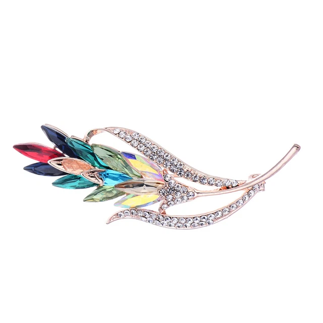 Wheat Brooches Rhinestones Brooch Pin Breastpin Hat Bag Decoration