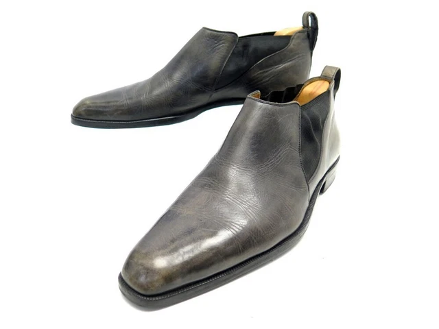 Chaussures Berluti Bottines 11 45 En Cuir Patine Marron Low Boots Shoes 1950€