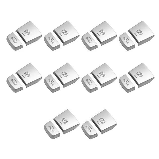 10 x ABS freno a mano elettronico cromato pulsante P copertura decorazione per F10 O5I8