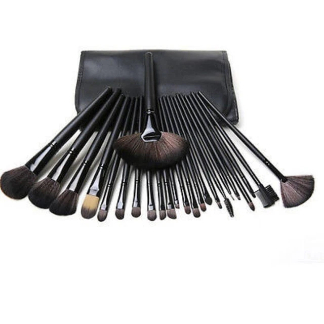 Kit Trucco Pennelli Professionali Set Da 32 Pezzi Make Up Viso E Occhi+Astuccio