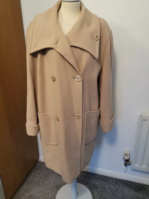 LADIES NUAGE CASHMERE blend coat size 12 caramel colour and in